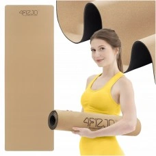 Коврик (мат) спортивный 4FIZJO Cork 183 x 61 x 0.4 см для йоги и фитнеса (P-5907739319562)