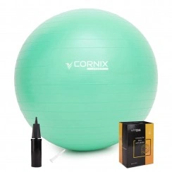 М'яч для фітнесу (фітбол) Cornix 55 см Anti-Burst XR-0360 Mint