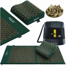 Коврик акупунктурный с подушкой 4FIZJO Ergo Mat XL Аппликатор Кузнецова Navi Green/Gold (P-5907739315083)