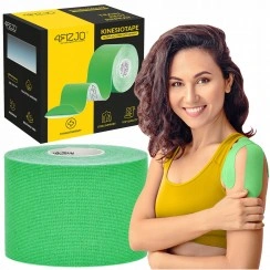 Лента кинезиологическая (кинезио тейп) 4FIZJO 5 см x 5 м Green (P-5907739315984)