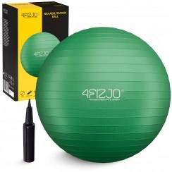 М'яч для фітнесу (фітбол) 4FIZJO 55 см Anti-Burst Green (P-5907739316264)