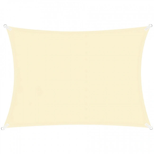 Тент-парус теневой для дома, сада и туризма Springos 3 x 2 м SN1040 Light Yellow