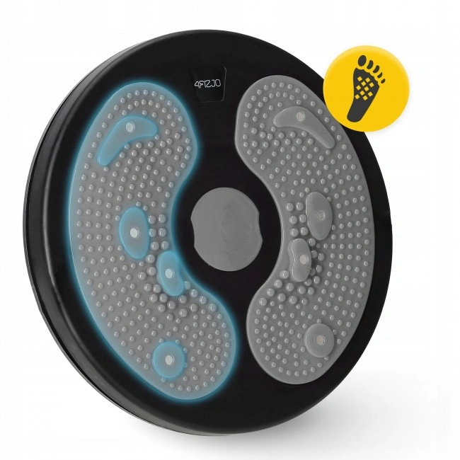 Диск здоровья для талии 4FIZJO Mini Twister с эспандерами Black/Grey (P-5905973402149)
