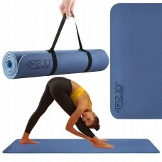 Коврик (мат) спортивный 4FIZJO TPE 180 x 60 x 0.6 см для йоги и фитнеса Blue/Sky Blue (P-5907739310132)