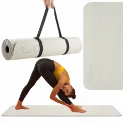 Коврик (мат) спортивный 4FIZJO TPE 180 x 60 x 0.6 см для йоги и фитнеса Grey/Black (P-5907739317100)