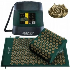 Коврик акупунктурный с подушкой 4FIZJO Ergo Mat Аппликатор Кузнецова Navy Green/Gold (P-5907739315076)