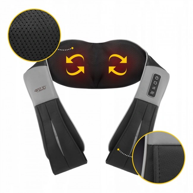 Накидка-масажер 4FIZJO Shiatsu Ultra+ для шиї та спини, акумуляторний Black/Grey (P-5907739319098)