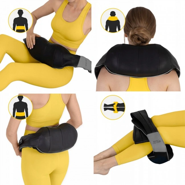 Накидка-масажер 4FIZJO Shiatsu Ultra+ для шиї та спини, акумуляторний Black/Grey (P-5907739319098)