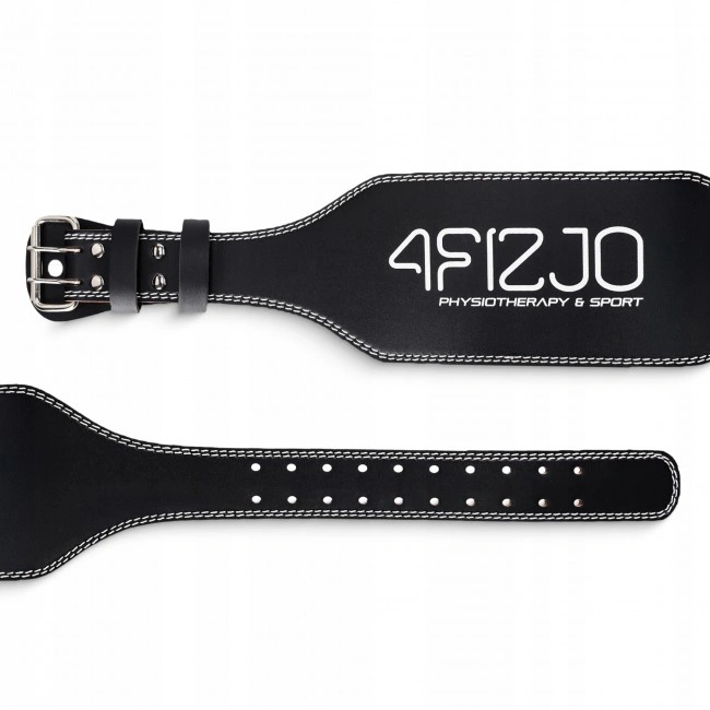 Пояс для важкої атлетики 4FIZJO шкіряний Size S Black (P-5905973404297)