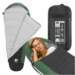 Спальний мішок (спальник) кокон Mountain Goat Pro+ 0 ...+10°C R Black/Olive (P-5905973400978)