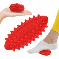 Мяч массажный огурец 4FIZJO Spike Bean 11.5 x 5 см Red (P-5905973400190)