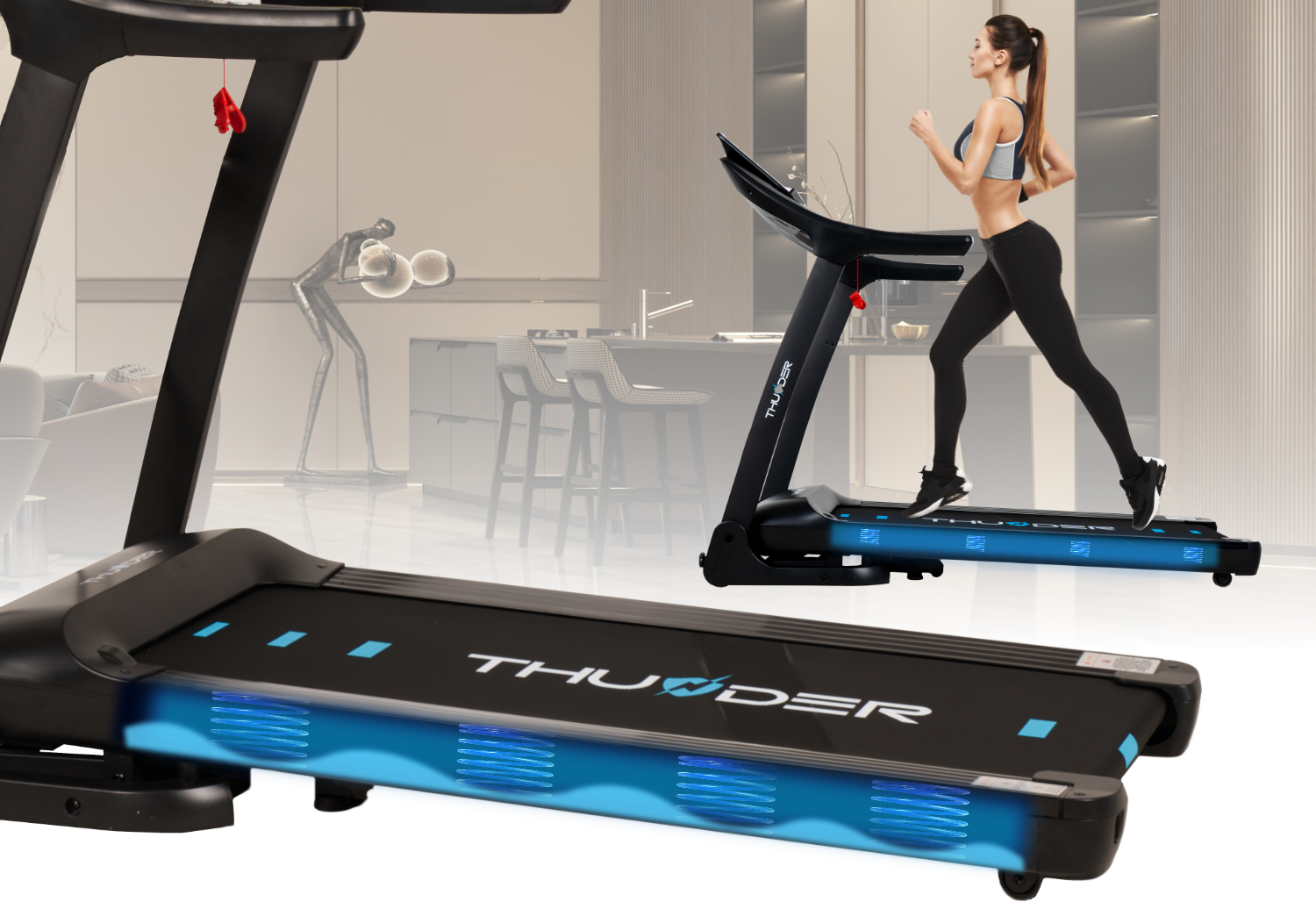 BIEŻNIA TRENINGOWA 18KM/H 160KG PHENOM LCD THUNDER Kod producenta PHENOM-S-BLACK